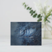 Postale Ciel nocturne céleste | Carte de réponse de mariag (Debout devant)
