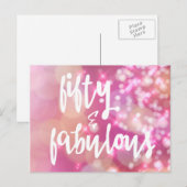 Postale Cinquante & Fabuleux - Carte d'anniversaire 50 ans (Devant / Derrière)