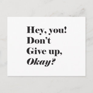 Postale Citation Inspirationnelle et encourageante Carte p