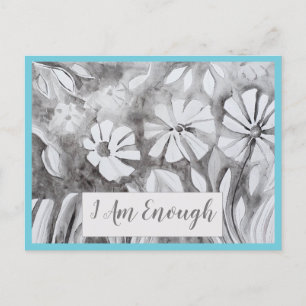 Postale Citation Inspirationnelle Je SUIS SUFFISANT Carte 