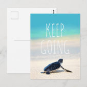 Postale Citation Motivationnelle Continuer à aller Carte d (Devant / Derrière)