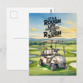 Postale Citations drôles de golf pour la carte de voeux d' (Devant / Derrière)