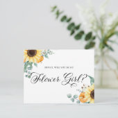 Postale Citrouille De Fleurs De Soleil Serez-Vous Ma Carte (Debout devant)