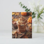 Postale citrouille d'épices à chaud de la carte de voeux d (Debout devant)
