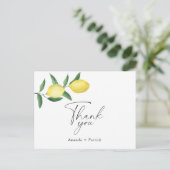 Postale Citrus citron - carte de remerciements de douche n (Debout devant)