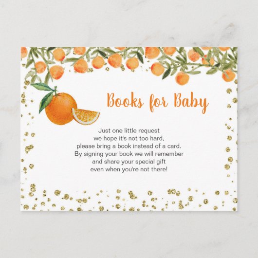 Postale Citrus Orange Baby Books insérer carte (Devant)