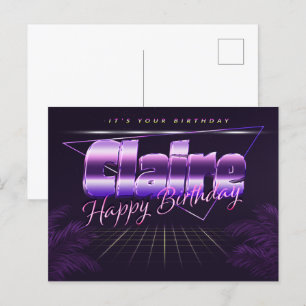 Postale Claire Name Prénom Date de naissance de la carte p