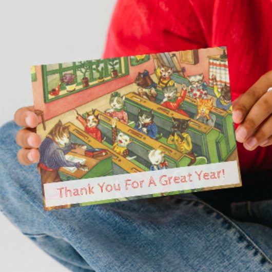 Postale Classe avec chatons Carte d'appréciation de l'ense