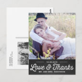 POSTALE CLASSEUR RUSTIQUE | CARTE POSTCARD MERCI MARIAGE (Devant / Derrière)