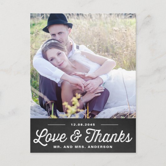POSTALE CLASSEUR RUSTIQUE | CARTE POSTCARD MERCI MARIAGE (Devant)