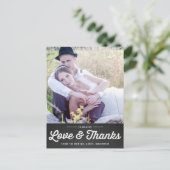POSTALE CLASSEUR RUSTIQUE | CARTE POSTCARD MERCI MARIAGE (Debout devant)