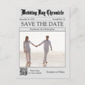 Postale Classique Carte de Faire-Part de Mariage Code QR J (Devant)