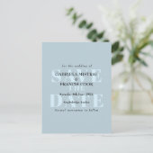 Postale Classique Typographique Moderne Carte de Relance (Debout devant)