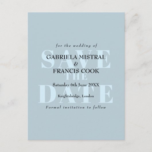 Postale Classique Typographique Moderne Carte de Relance (Devant)