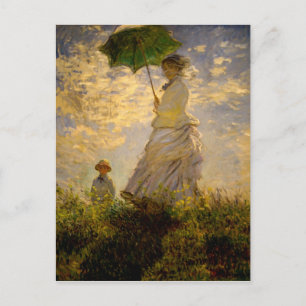 Postale Claude Monet - Femme avec Parasol (1875) Carte pos