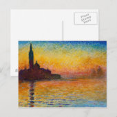 Postale Claude Monet-San Giorgio Maggiore à la carte posta (Devant / Derrière)