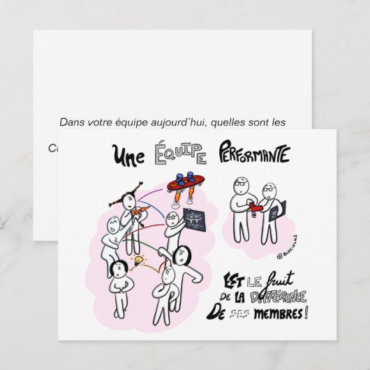 Postale Coaching à la carte "Différence et performance" (Devant / Derrière)