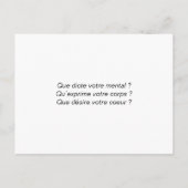 Postale Coaching carte "Changement commence par Alignement (Dos)