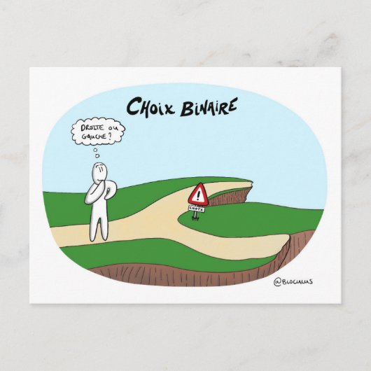 Postale Coaching carte "Choix binaire" (Devant)