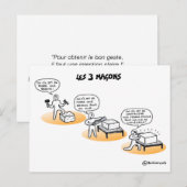 Postale Coaching carte : "Les 3 maçons" (Devant / Derrière)