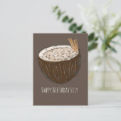 Postale Coconut Art Joyeux Anniversaire Carte Nom (Debout devant)