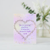 Postale Coeur d'amour musical élégant Carte de vacances (Debout devant)