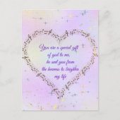 Postale Coeur d'amour musical élégant Carte de vacances (Devant)