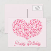 Postale Cœur de cœurs | Carte d'anniversaire (Devant / Derrière)