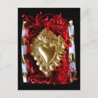 Coeur flamboyant — carte pour notes