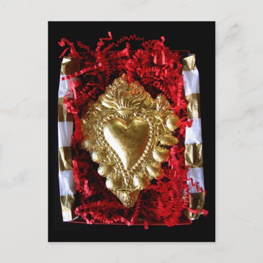 Postale Coeur flamboyant — carte pour notes (Devant)