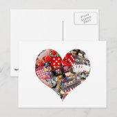 Postale Coeur - Las Vegas Jouer Forme de carte (Devant / Derrière)