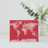 Postale Coeurs de carte du monde (Debout devant)