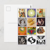 Postale Collage d'art de la carte Tarot Teller Fortune Zod (Devant / Derrière)