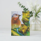 Postale Collage de carte de la forêt Bluebird (Debout devant)