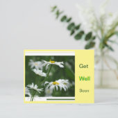 Postale Collage de marguerites blanches Carte de vœux de r (Debout devant)