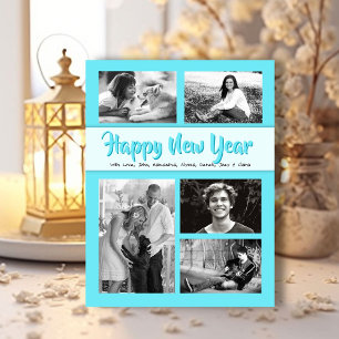 Postale Collage de photos de vacances Noël Nouvel An Carte