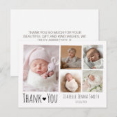 Postale Collage de photos pour carte d'annonce de naissanc (Devant / Derrière)