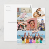 Postale Collage photo moderne Bonne carte d'anniversaire t (Devant / Derrière)