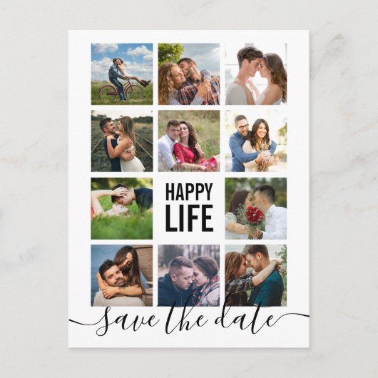 Postale Collection photo moderne Enregistrer la date Carte (Devant)