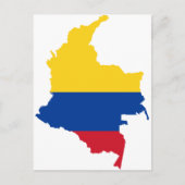 Postale Colombie Carte du drapeau CO (Devant)