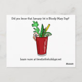 Postale Comment faire une carte de recettes Bloody Mary (Dos)