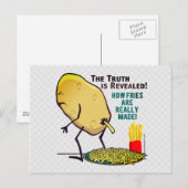 Postale Comment les frites sont vraiment faites Carte post (Devant / Derrière)