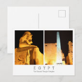 Postale Complexe du temple de Karnak, Egypte, Carte postal (Devant / Derrière)