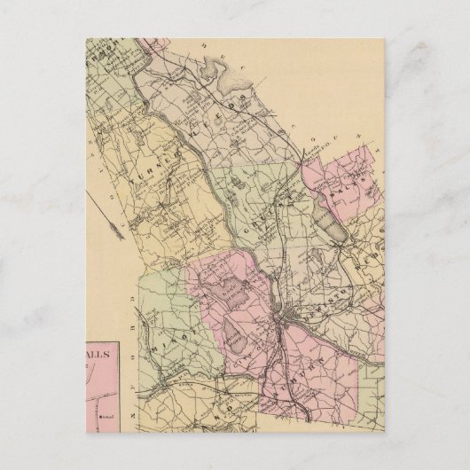 Postale Comté d'Androscoggin, Maine Carte (Devant)
