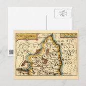 Postale Comté de Northumberland Angleterre Ancienne Carte  (Devant / Derrière)