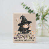 Postale Conception de carte d'anniversaire de sorcière mig (Debout devant)