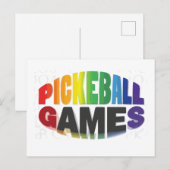 Postale Conception de carte d'annonce de pickleball noir e (Devant / Derrière)