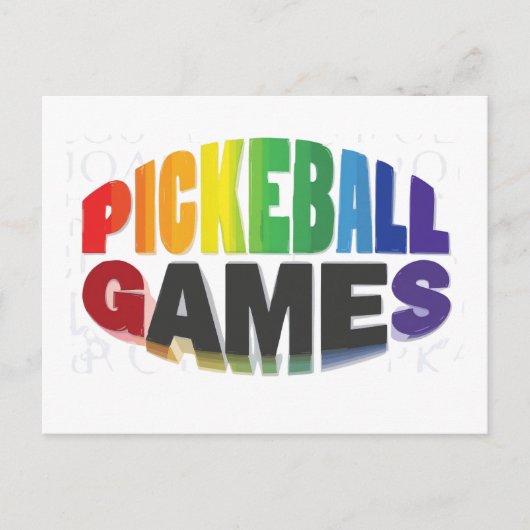Postale Conception de carte d'annonce de pickleball noir e (Devant)
