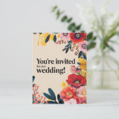 Postale Conception de carte de Faire-part de mariage flora (Debout devant)