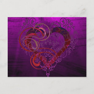 Postale Conception de tourbillon romantique Carte d'amour